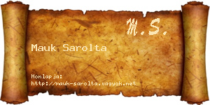 Mauk Sarolta névjegykártya